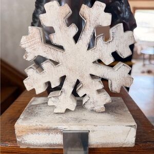 White Snowflake Stocking Holder